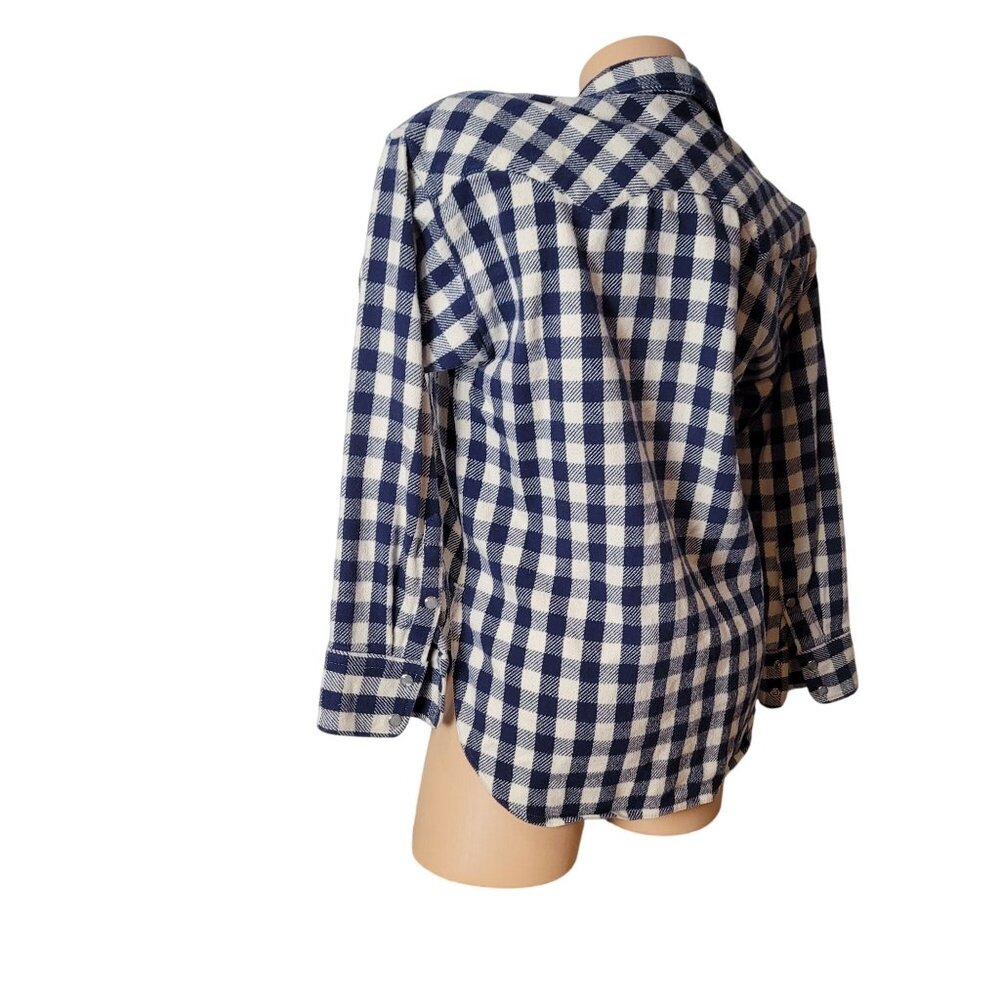 J. Crew Womens Blue & White Checkered Button-Up Shirt - Picture 10 of 15